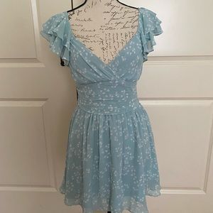 light blue lucy in the sky, angel biba floral summer dress